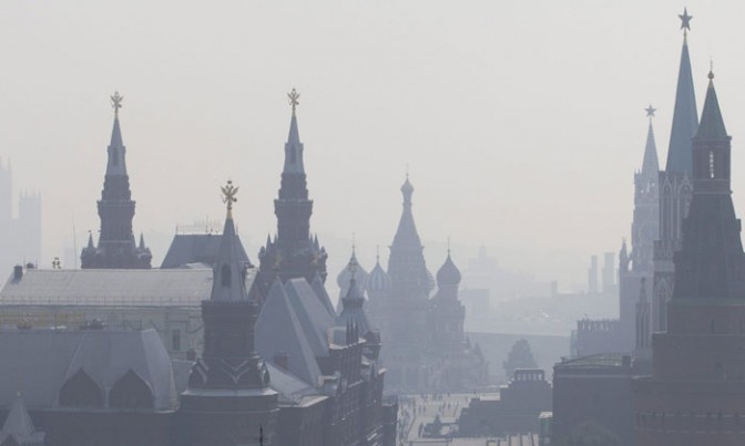 Mosca fumo smog incendi caldo russia roghi
